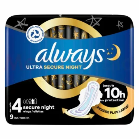 نوار بهداشتی الویز مدل Secure Night بسته 9 عددی