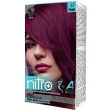 کیت رنگ مو و ابرو نیترو پلاس مدل +A شماره 301 – ارغوانی